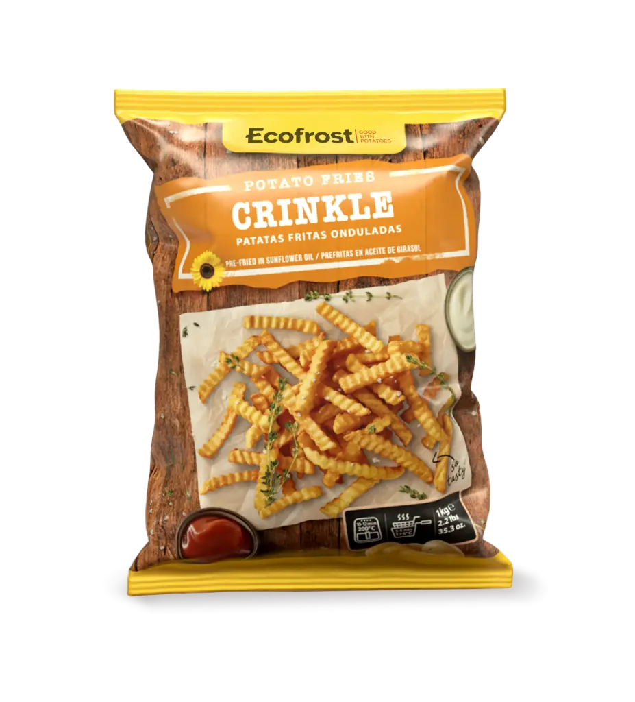 ECOFROST, REBRASTI TRANSPARENT CRINCKLE CUT 4*2.5KG